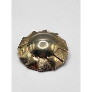 Vintage Gold Tone Geometric Brooch